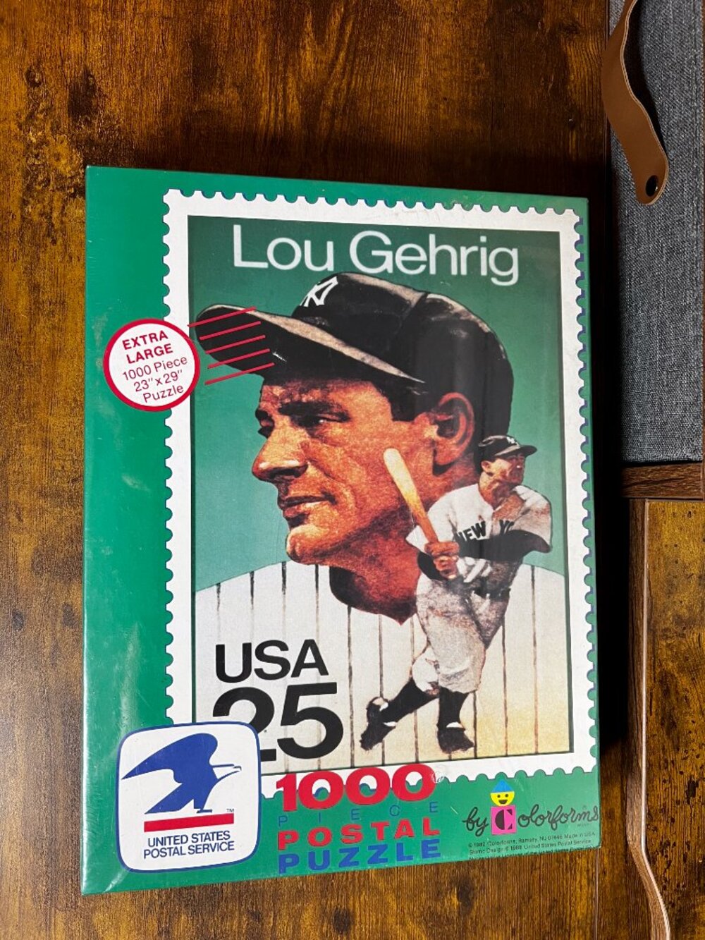 Lou Gehrig USPS 1000 Piece Postal Puzzle. Colorforms. NIB Sealed.